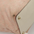 GUCCI GG Canvas Tote Bag Pink Gold 120836 Auth BA4263-10