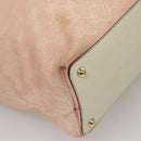 GUCCI GG Canvas Tote Bag Pink Gold 120836 Auth BA4263-12