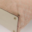 GUCCI GG Canvas Tote Bag Pink Gold 120836 Auth BA4263-13