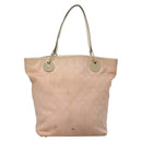 GUCCI GG Canvas Tote Bag Pink Gold 120836 Auth BA4263-2