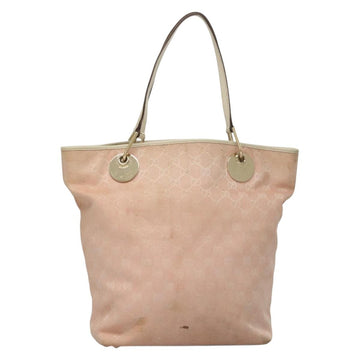 GUCCI GG Canvas Tote Bag Pink Gold 120836 Auth BA4263 - 0
