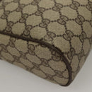 GUCCI GG Supreme Web Sherry Line Bag PVC Beige Gold 378 02 005 Auth BA4264-15