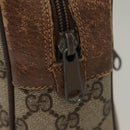 GUCCI GG Supreme Web Sherry Line Bag PVC Beige Gold 378 02 005 Auth BA4264-8