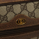 GUCCI GG Supreme Web Sherry Line Bag PVC Beige Gold 378 02 005 Auth BA4264-17