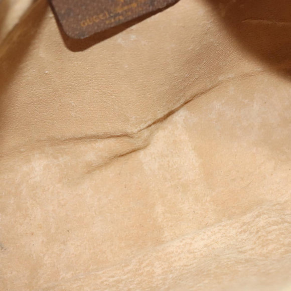 GUCCI GG Supreme Web Sherry Line Bag PVC Beige Gold 378 02 005 Auth BA4264