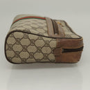 GUCCI GG Supreme Web Sherry Line Bag PVC Beige Gold 378 02 005 Auth BA4264-3