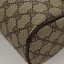 GUCCI GG Supreme Web Sherry Line Bag PVC Beige Gold 378 02 005 Auth BA4264-14