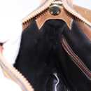 CELINE Macadam Canvas Shoulder Bag PVC Beige Gold Auth BA4269-22