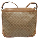 CELINE Macadam Canvas Shoulder Bag PVC Beige Gold Auth BA4269-2