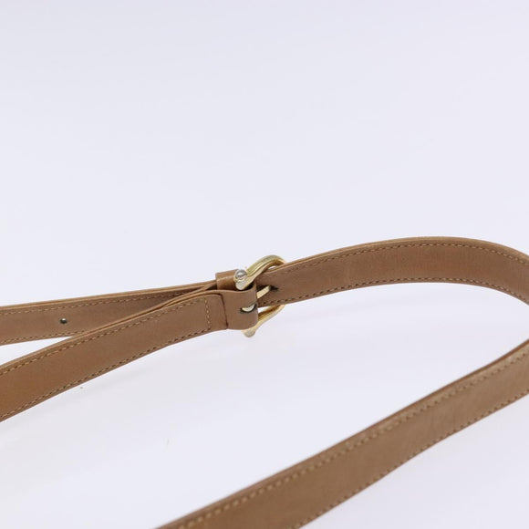 CELINE Macadam Canvas Shoulder Bag PVC Beige Gold Auth BA4269