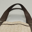 BVLGARI Logo Mania Tote Bag Canvas Beige Silver Auth BA4270-14
