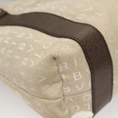 BVLGARI Logo Mania Tote Bag Canvas Beige Silver Auth BA4270-17