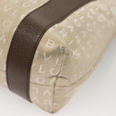 BVLGARI Logo Mania Tote Bag Canvas Beige Silver Auth BA4270-10