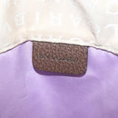 BVLGARI Logo Mania Tote Bag Canvas Beige Silver Auth BA4270-19