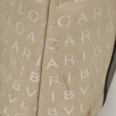 BVLGARI Logo Mania Tote Bag Canvas Beige Silver Auth BA4270-6
