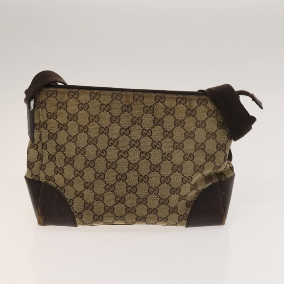 GUCCI GG Canvas Micro GG Supreme Shoulder Bag PVC 2Set Beige Brown Auth BA4272