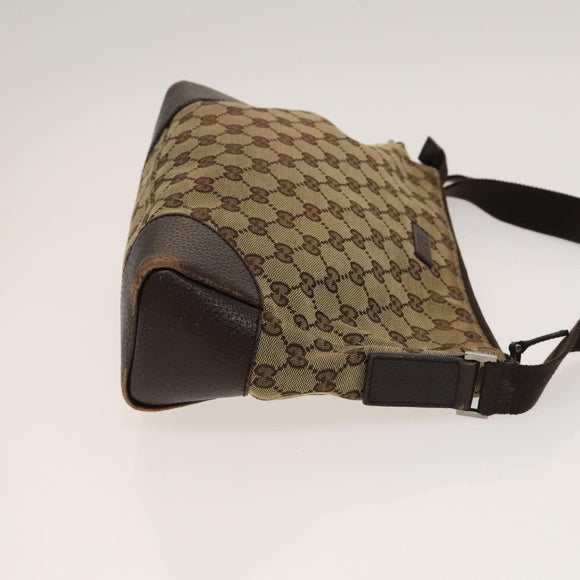 GUCCI GG Canvas Micro GG Supreme Shoulder Bag PVC 2Set Beige Brown Auth BA4272