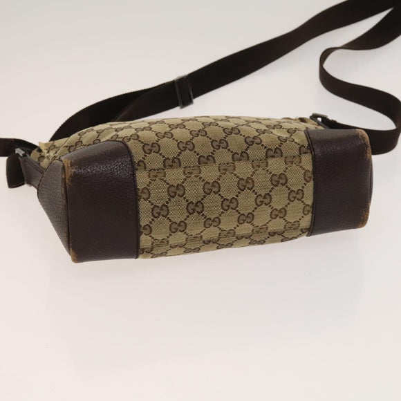 GUCCI GG Canvas Micro GG Supreme Shoulder Bag PVC 2Set Beige Brown Auth BA4272