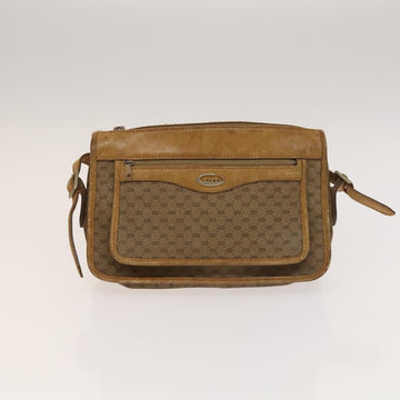 GUCCI GG Canvas Micro GG Supreme Shoulder Bag PVC 2Set Beige Brown Auth BA4272 - 0
