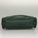 PRADA Hand Bag Nylon Khaki Silver Auth BA4277-6