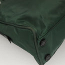 PRADA Hand Bag Nylon Khaki Silver Auth BA4277-17