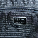PRADA Hand Bag Nylon Khaki Silver Auth BA4277-20