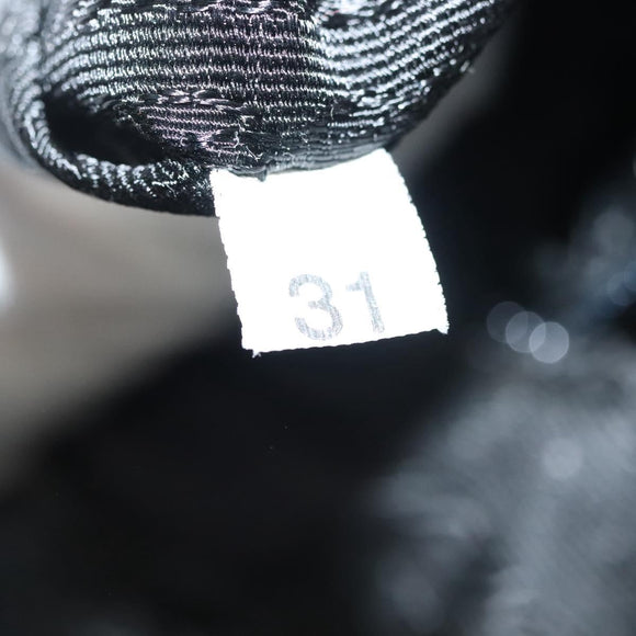 PRADA Hand Bag Nylon Khaki Silver Auth BA4277