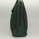PRADA Hand Bag Nylon Khaki Silver Auth BA4277-3