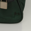 PRADA Hand Bag Nylon Khaki Silver Auth BA4277-5
