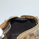 GUCCI GG Crystal Hand Bag Coated Canvas Brown Gold 193604 Auth BA4280-19