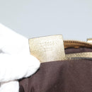 GUCCI GG Crystal Hand Bag Coated Canvas Brown Gold 193604 Auth BA4280-21