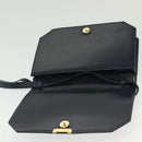 Salvatore Ferragamo Hand Bag Leather 2Set Beige Navy gold Auth BA4283-18