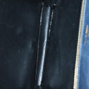 Salvatore Ferragamo Hand Bag Leather 2Set Beige Navy gold Auth BA4283-19