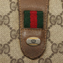 GUCCI GG Supreme Web Sherry Line Clutch Bag PVC Beige Gold 89 01 030 Auth BA4284-17