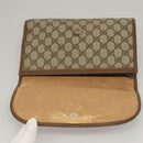 GUCCI GG Supreme Web Sherry Line Clutch Bag PVC Beige Gold 89 01 030 Auth BA4284-8