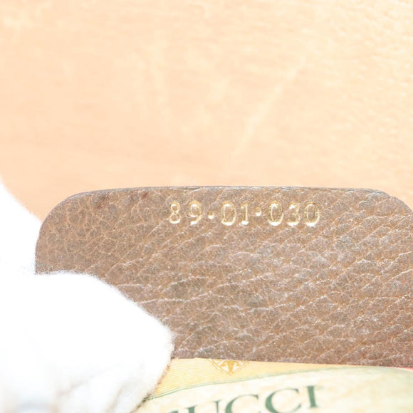 GUCCI GG Supreme Web Sherry Line Clutch Bag PVC Beige Gold 89 01 030 Auth BA4284