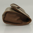 GUCCI GG Supreme Web Sherry Line Clutch Bag PVC Beige Gold 89 01 030 Auth BA4284-3