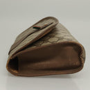 GUCCI GG Supreme Web Sherry Line Clutch Bag PVC Beige Gold 89 01 030 Auth BA4284-4