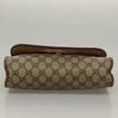 GUCCI GG Supreme Web Sherry Line Clutch Bag PVC Beige Gold 89 01 030 Auth BA4284-6