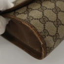 GUCCI GG Supreme Web Sherry Line Clutch Bag PVC Beige Gold 89 01 030 Auth BA4284-7