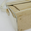 BALLY Shoulder Bag Canvas Beige Gold Auth BA4285-9