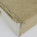 BALLY Shoulder Bag Canvas Beige Gold Auth BA4285-15