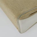 BALLY Shoulder Bag Canvas Beige Gold Auth BA4285-16