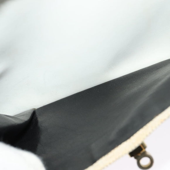 BALLY Shoulder Bag Canvas Beige Gold Auth BA4285