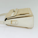 BALLY Shoulder Bag Canvas Beige Gold Auth BA4285-3