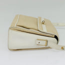 BALLY Shoulder Bag Canvas Beige Gold Auth BA4285-4