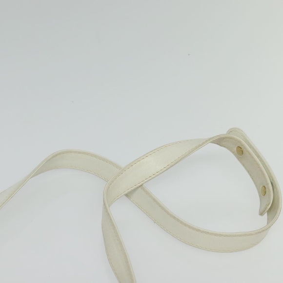 BALLY Shoulder Bag Canvas Beige Gold Auth BA4285