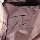 Burberrys Nova Check Hand Bag Canvas Beige Silver Auth BA4286-11