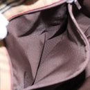 Burberrys Nova Check Hand Bag Canvas Beige Silver Auth BA4286-12