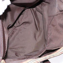 Burberrys Nova Check Hand Bag Canvas Beige Silver Auth BA4286-21